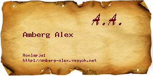 Amberg Alex névjegykártya